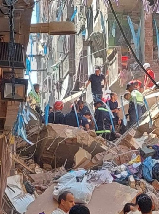 الداخلية تنقذ مصابين في حادث انهيار بحدائق القبة كتب /ياسر محمد